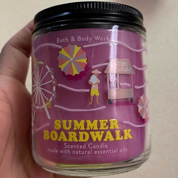 NWT Bath & Body Works Single Wick Candle SUMMER BOARDWALK - Picture 2 of 3